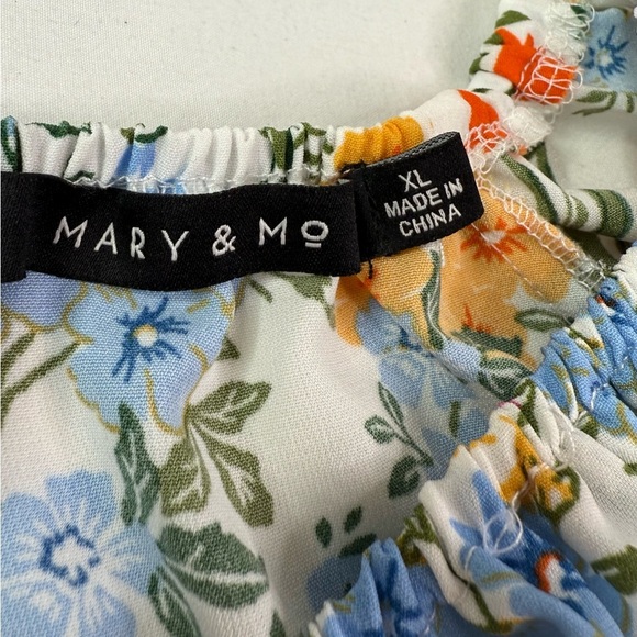 Mary & Mo Floral Short Sleeve Empire Waist Dress Size XL - Picture 4 of 8